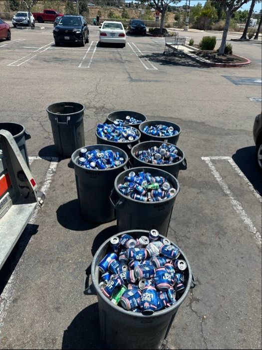Recycling — Cans sorted & hauled