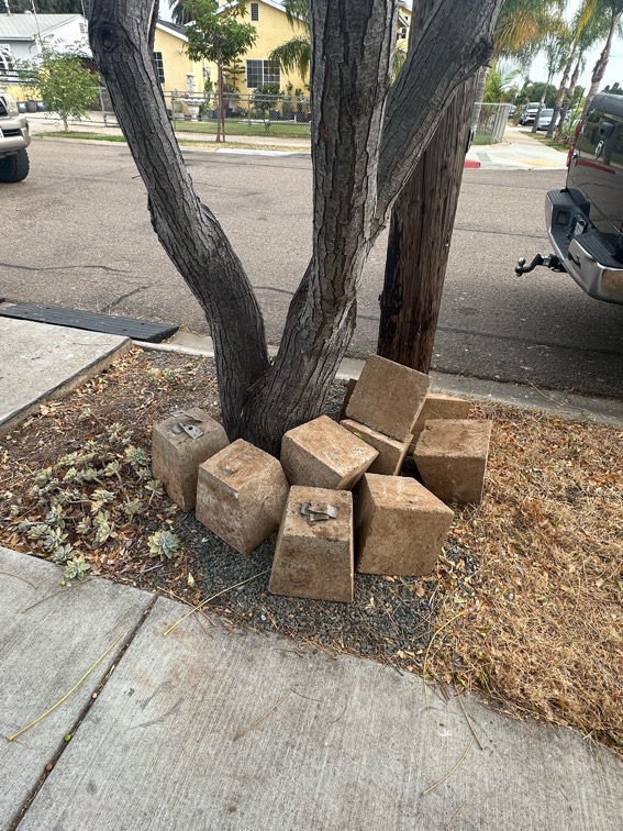 Before — Full scope of debris